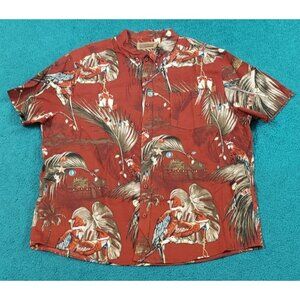 ClearWater Oufitters Men's Holiday Button-up Short Sleeve Shirt Size XXL